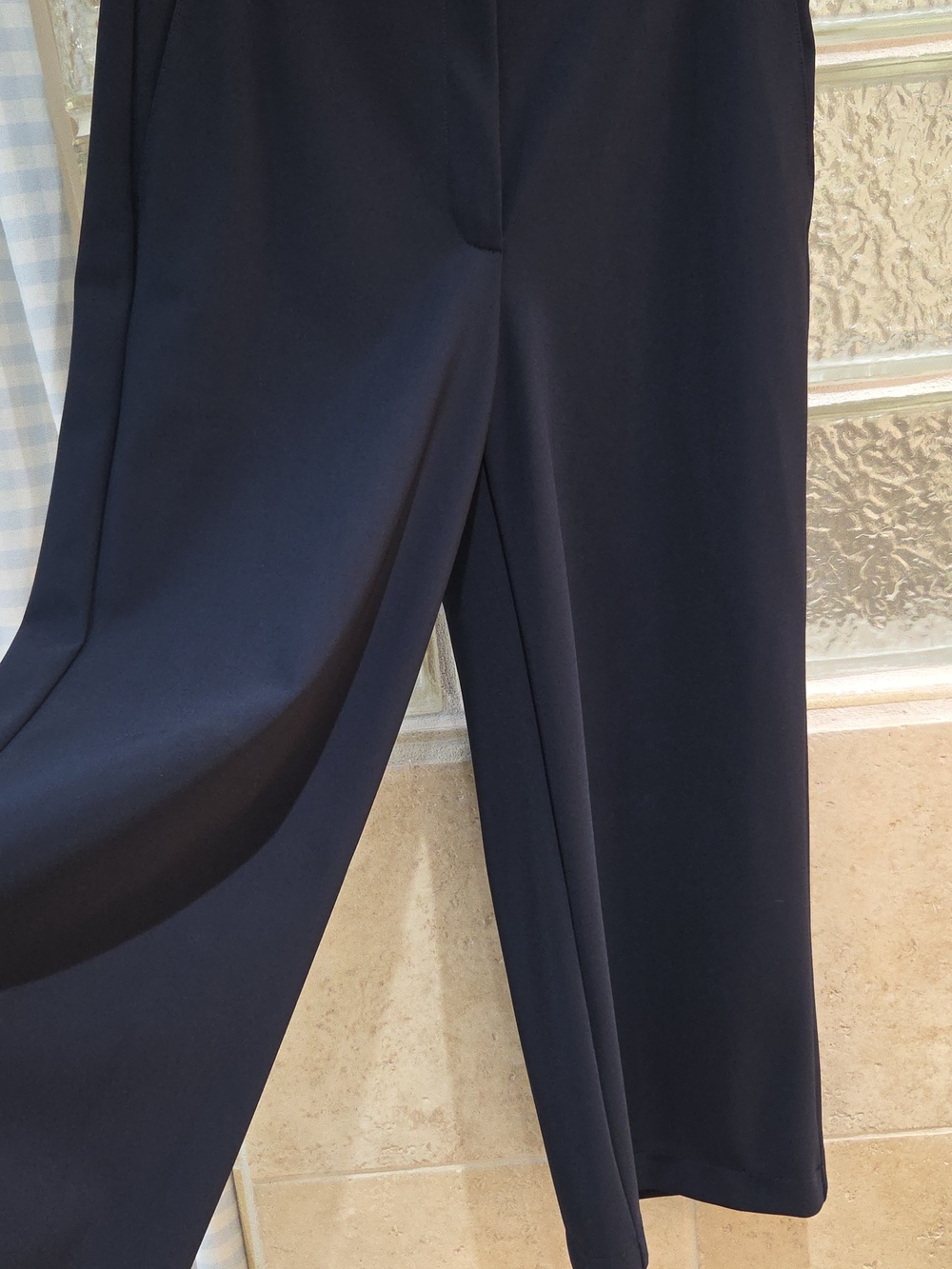 Theory Navy Wide-Leg Pants - Picture 3 of 10